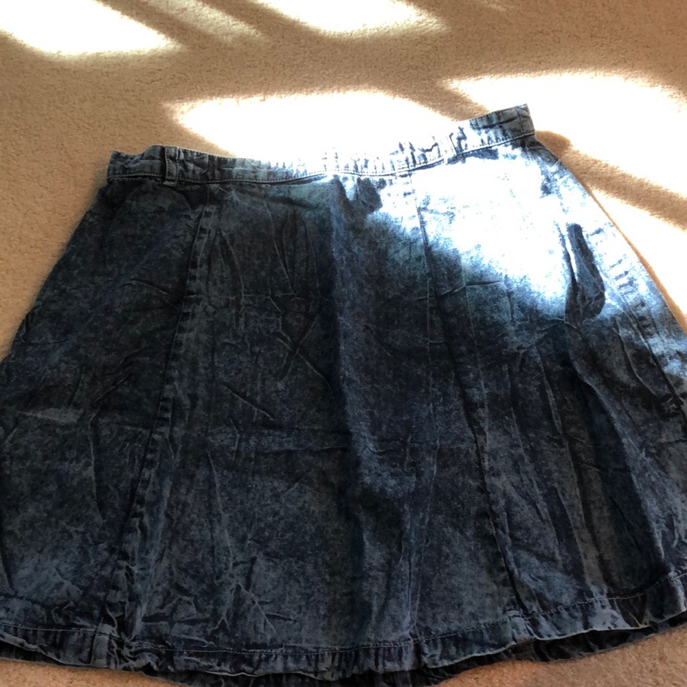 Vans acid-wash blue skirt